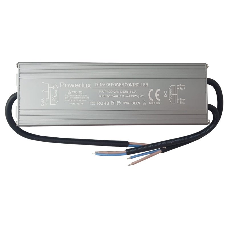 12 Volt IP67 Powerlux Adaptör Çeşitleri 12V-16,5A 200W