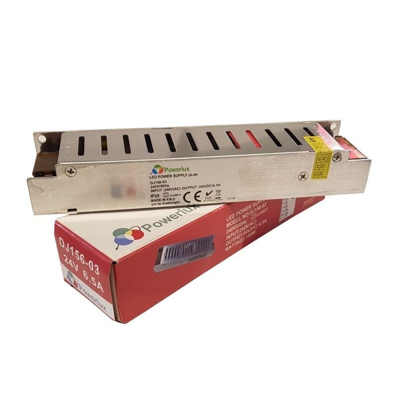 24 Volt Powerlux Adaptör Çeşitleri 24V 6,5A  150W