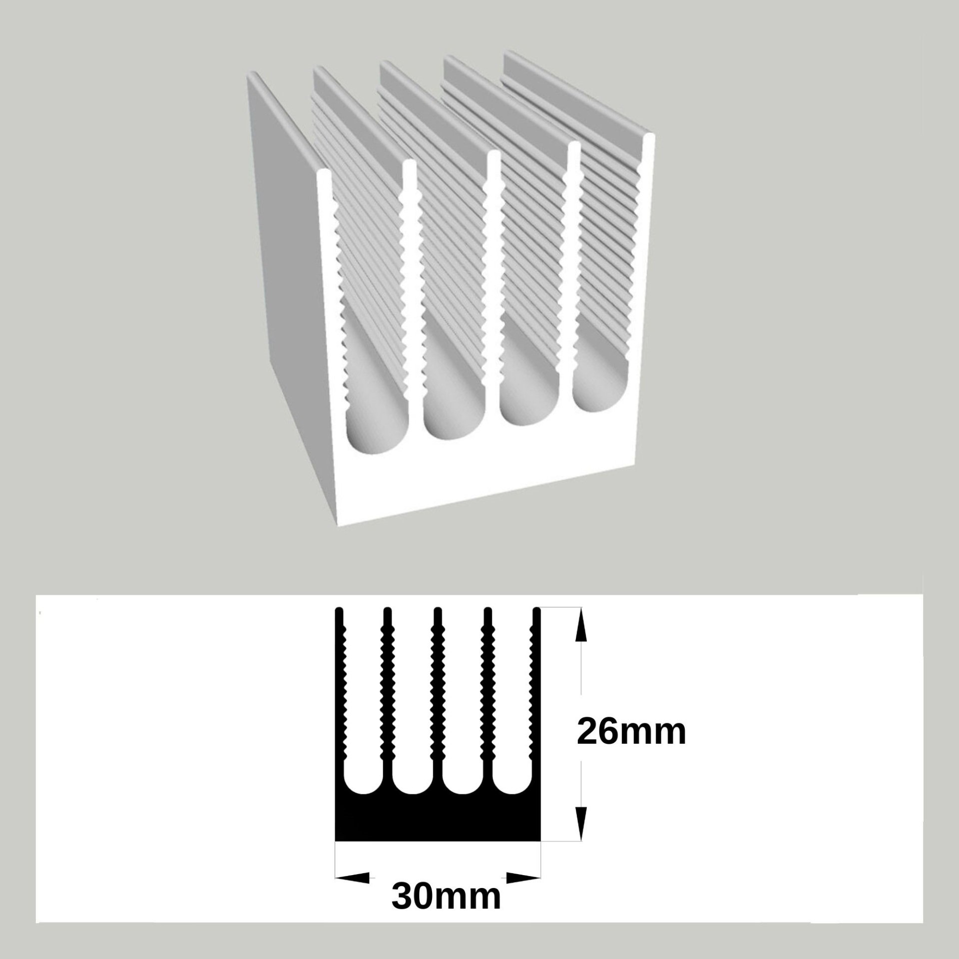 151AS Alüminyum Led Soğutucu 32cm