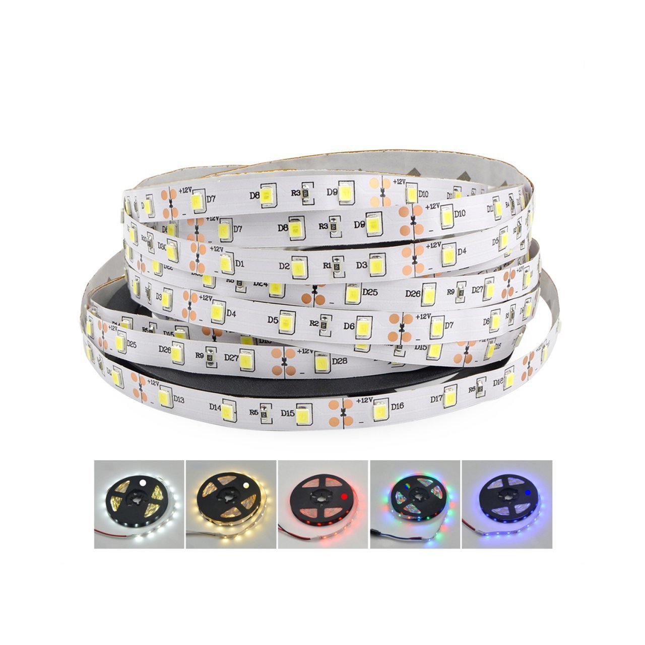 2835 / 3528 Tek Çipli Şerit Led Metrede 60 Led IP20 (5mt) Amber