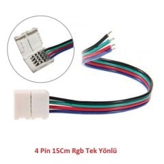Şerit Led Birleştirme Konnektörleri 4P RGB 15cm Tek Yönlü