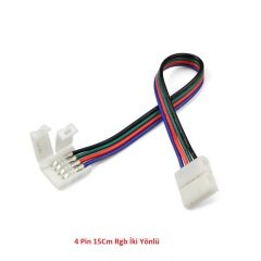 Şerit Led Birleştirme Konnektörleri 4P RGB 15cm Tek Yönlü