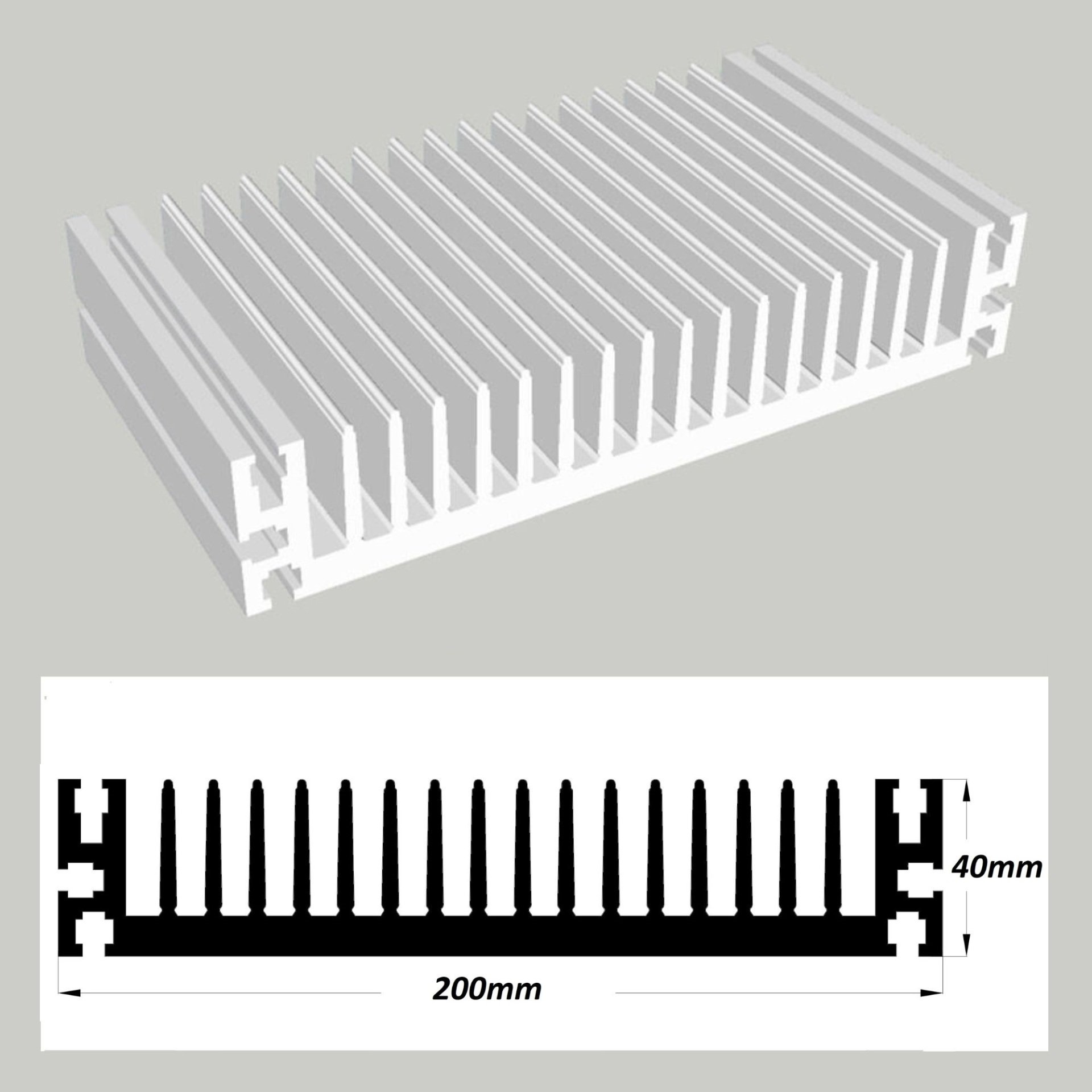 LP-240 Alüminyum Led Soğutucu 48cm