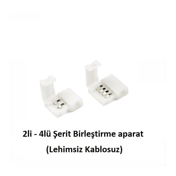 Şerit Led Birleştirme Konnektörleri 4lü Lehimsiz Kablosuz