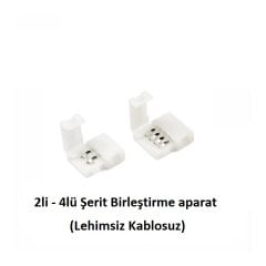 Şerit Led Birleştirme Konnektörleri 4lü Lehimsiz Kablosuz