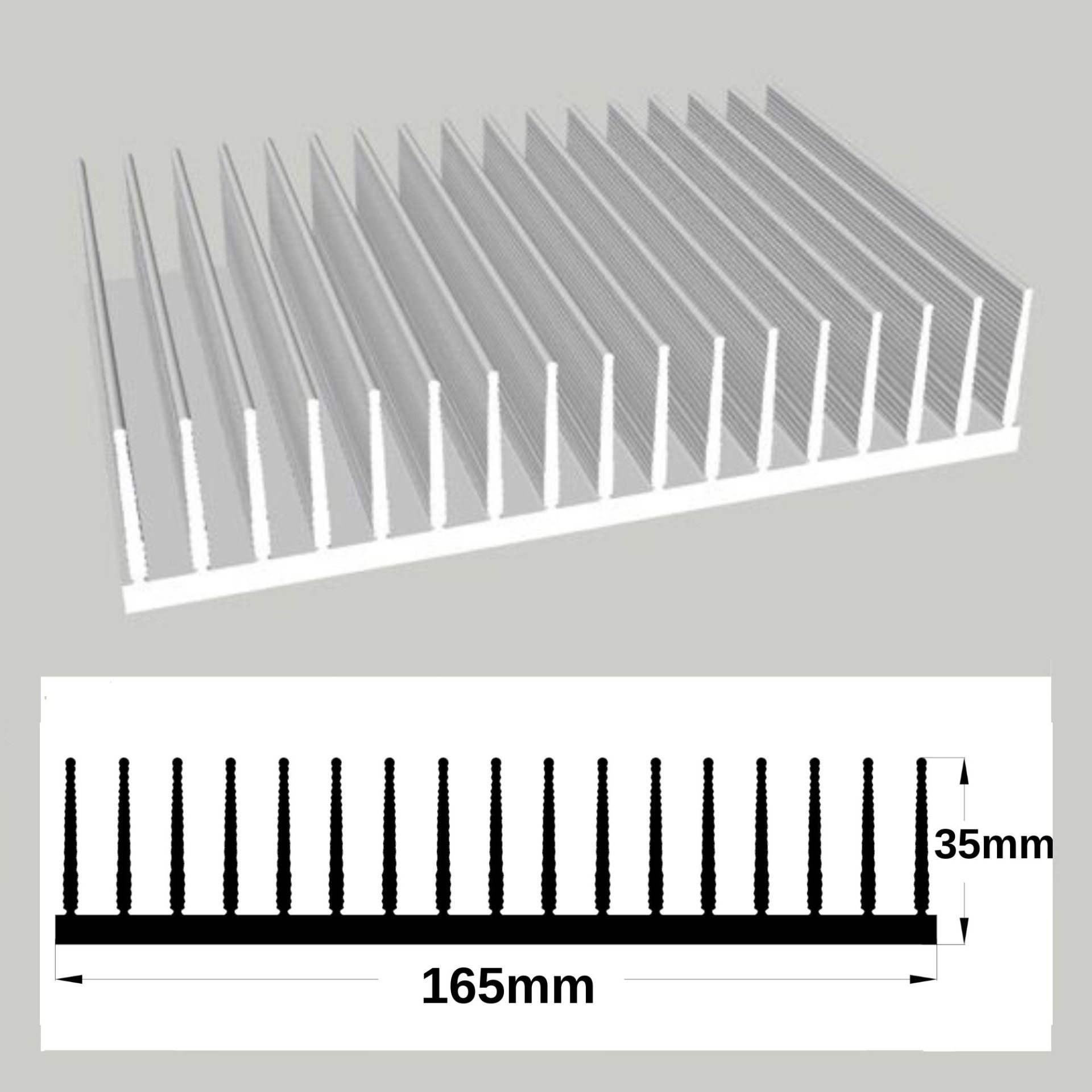 160AS Alüminyum Led Soğutucu 48cm