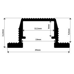 A8607-D Sıva Altı Lineer Led Bar Kasa
