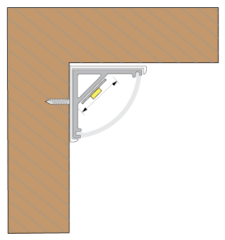 LP-2005 45 Derece Köşe Lineer Led Bar Kasa