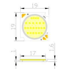 45W Çift Renk Cop Led 36-38V 700mA