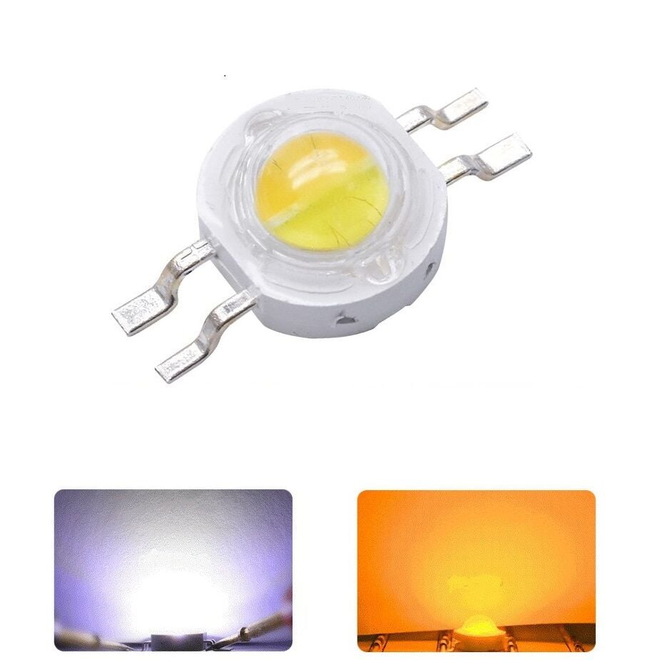 2x3 Watt Beyaz+Sarı Çift Renk Power Led