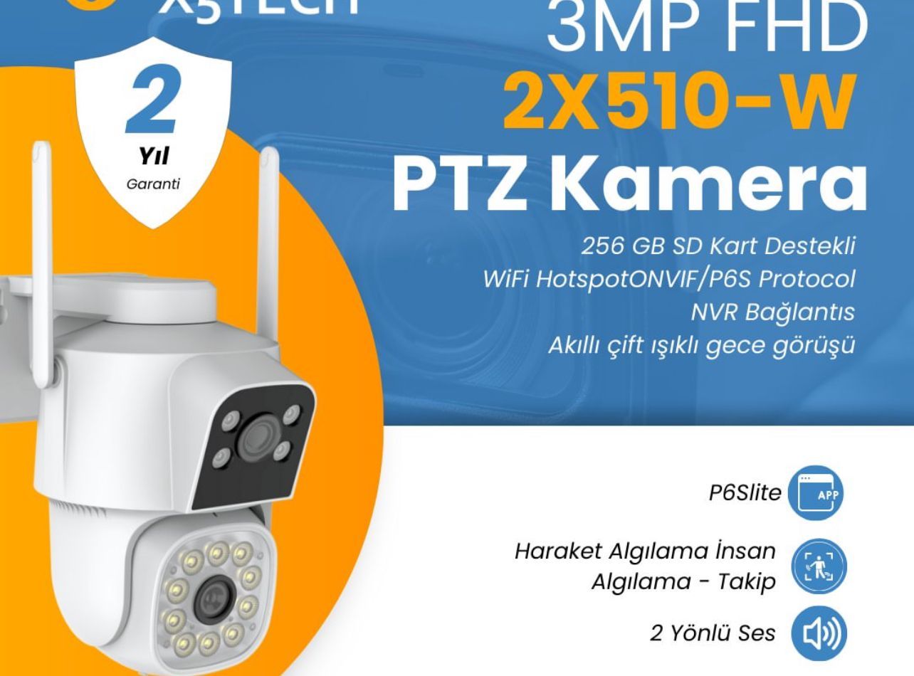 3MP 2X510-W PTZ Kamera