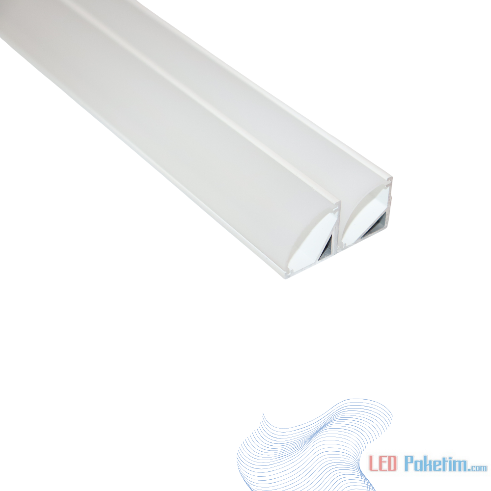 LP-4545 Beyaz Boyalı 45 Derece Köşe Lineer Led Bar Kasa