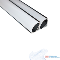 LP-4545 Siyah Boyalı 45 Derece Köşe Lineer Led Bar Kasa