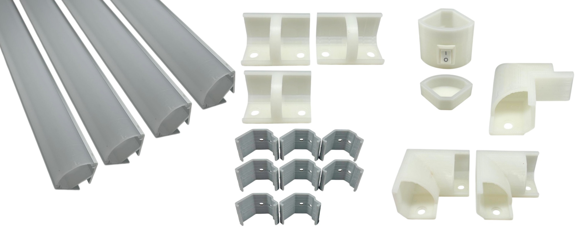 4x1 Metre LP-4545 45 Derece Açılı Lineer Led Bar Kasa Set