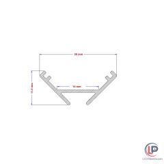 4x1 Metre LP-4545 45 Derece Açılı Lineer Led Bar Kasa Set
