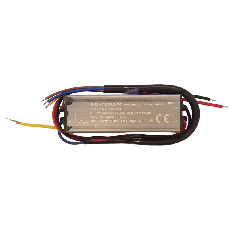 1-36x1 Watt 350mA IP67 Led Driver Çeşitleri 24-36x1 Watt