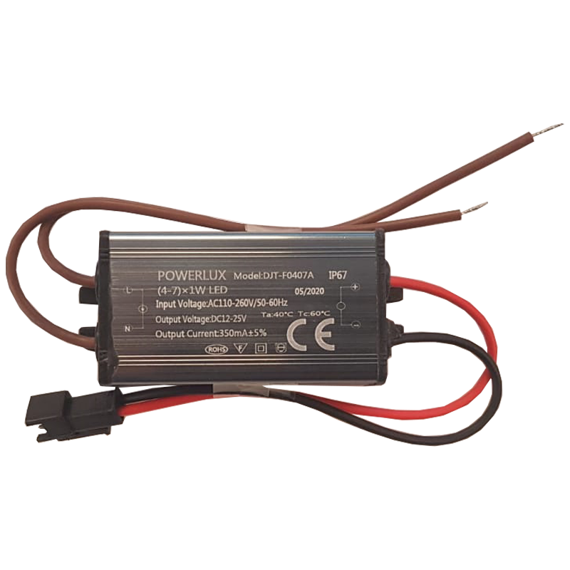 1-36x1 Watt 350mA IP67 Led Driver Çeşitleri 4-7x1 Watt