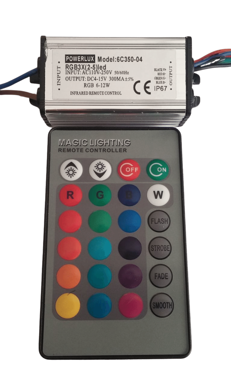 Rgb Powerled Sürücü IR Kumandalı 6-12 Led