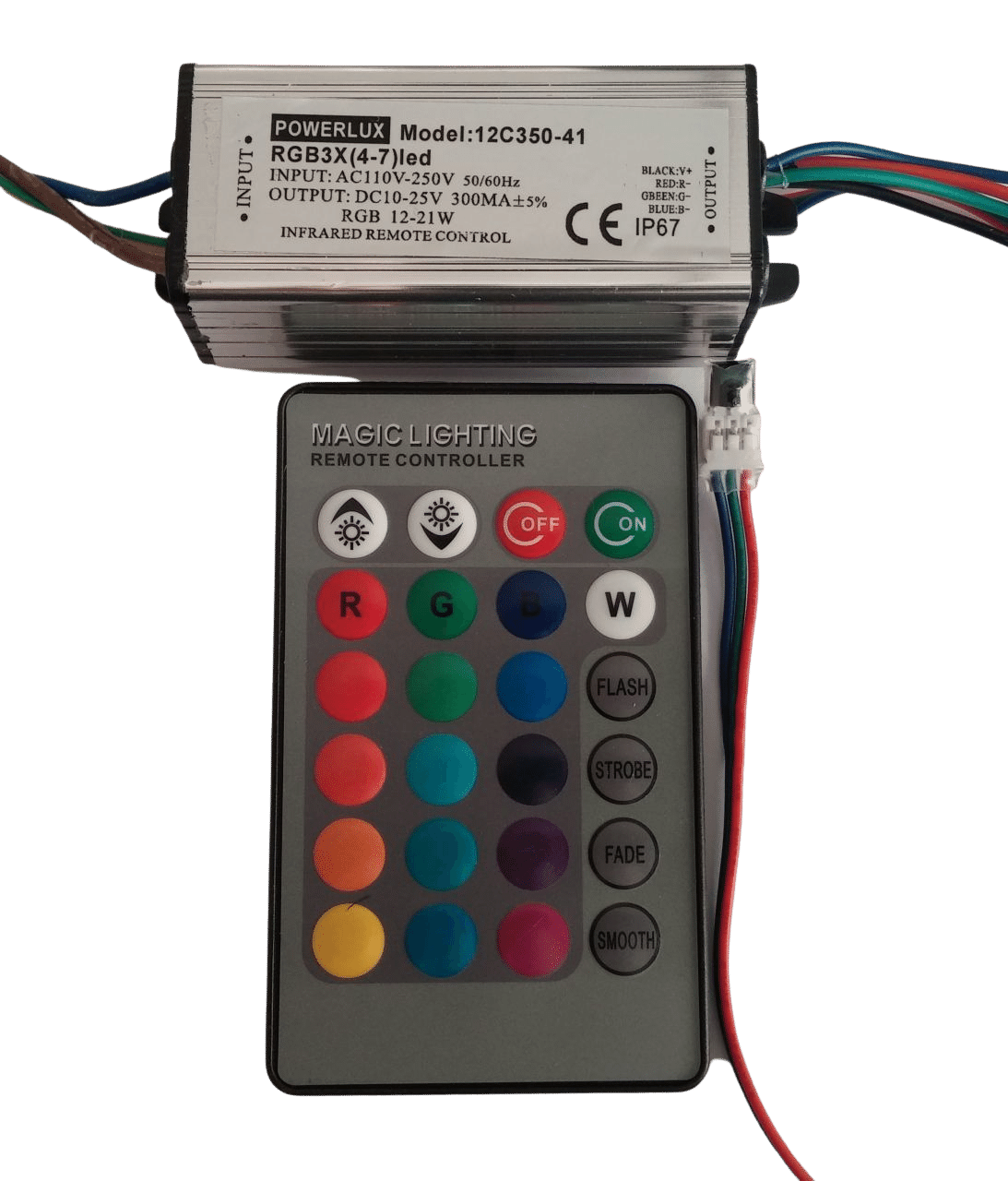 Rgb Powerled Sürücü IR Kumandalı 12-21 Led