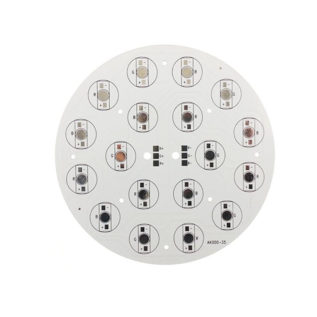 18li Round Yuvarlak Power Led RGB PCB 15cm