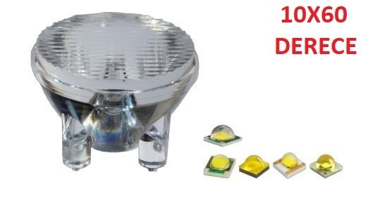 SMD 3535 Led İçin Nude Lens Çeşitleri 10X60 Derece