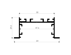 LP-450 Sıva Altı Lineer Led Armatür Boş Kasa Takım