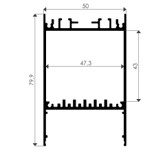 LP-560 Lineer Led Armatür Boş Kasa Takım