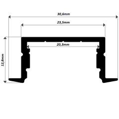 A2021-D Sıva Altı Lineer Led Bar Kasa